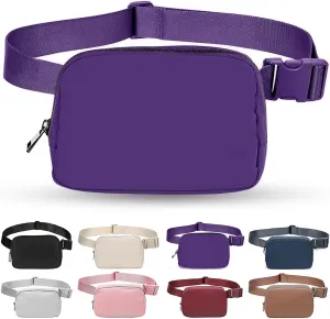 Fanny Pack for Women Teen Girls, Small Belt Bag 1L with Adjustable Strap 32" to 51", Crossbody Bag Water-resistant for Travel Gym Sport Running, Fashion Waist Bag for Mothers Day Gifts