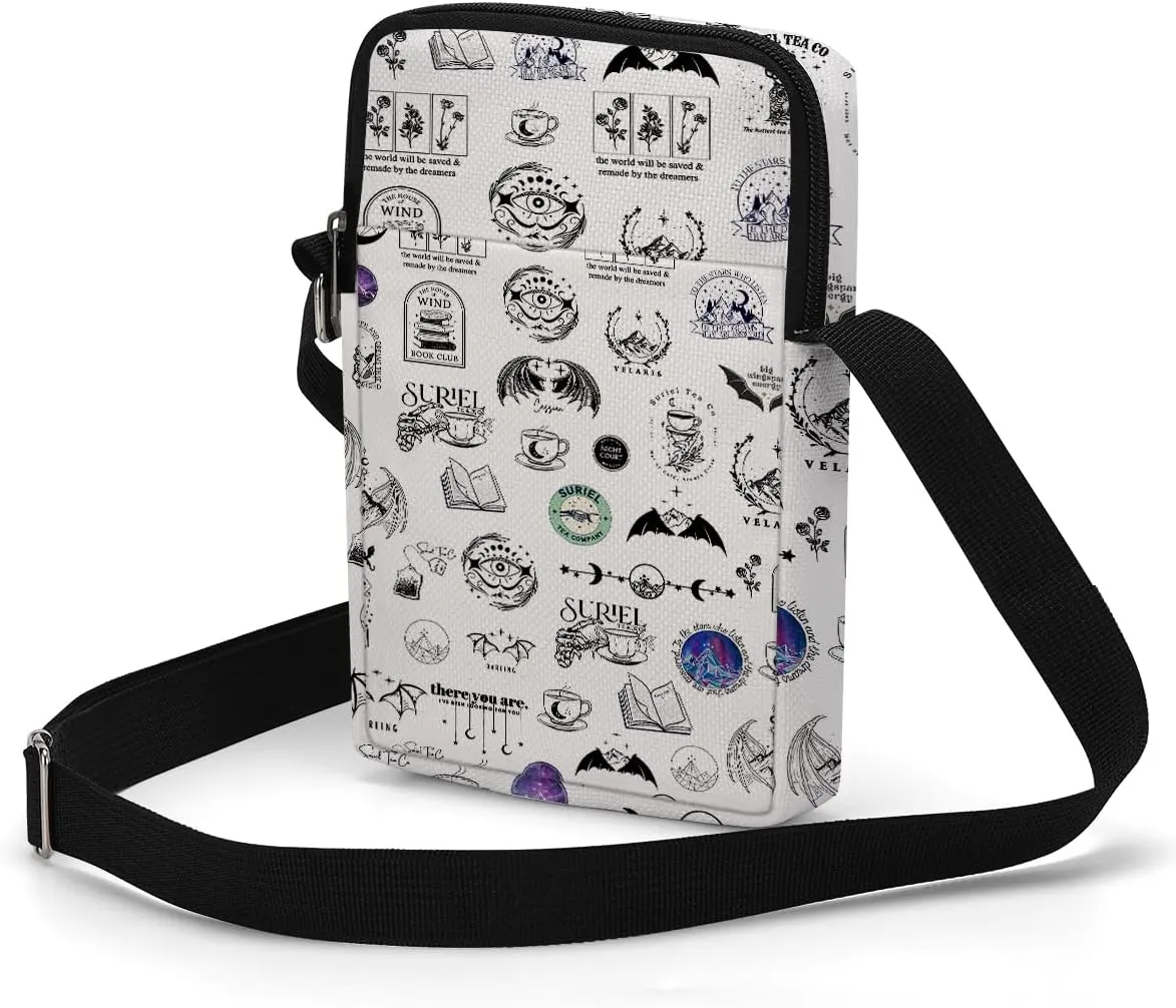 Fantasy Novel Cross Body Bag Magic Mouse Wizard Stuff Phone Bag Book Lovers Gifts Preppy Anime Shoulder Bag