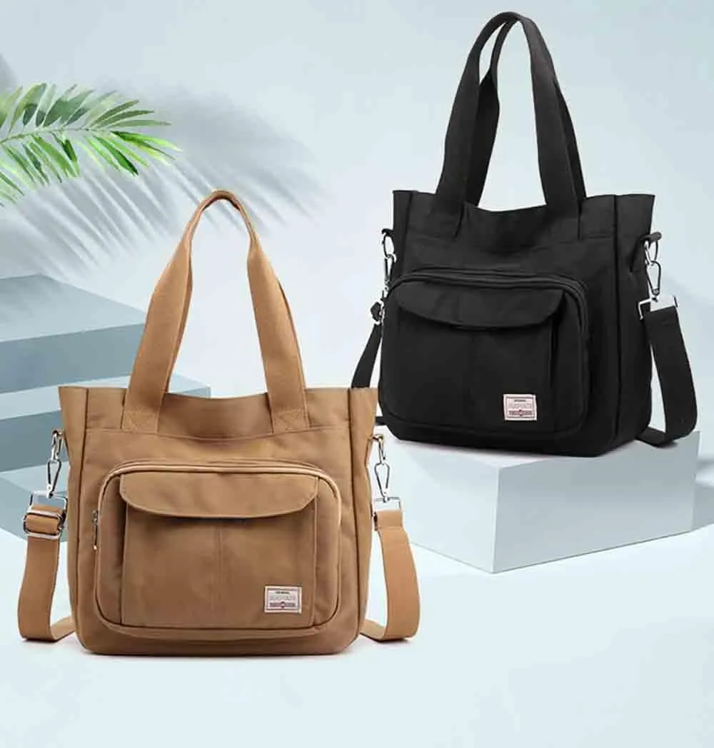 Fashion Women's Canvas Bag Mommy Large Capacity Crossbody Bag Nylon Casual Women's Shoulder Bag