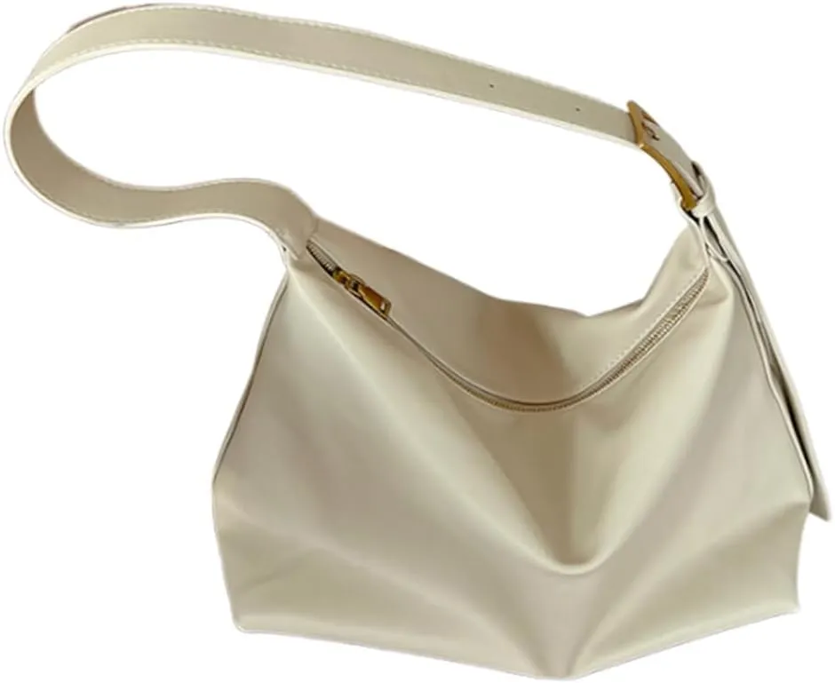 Fashionable Everyday Shoulder Bag PU Leather Solid Color Large Capacity Crossbody Handbag with Spacious Compartments