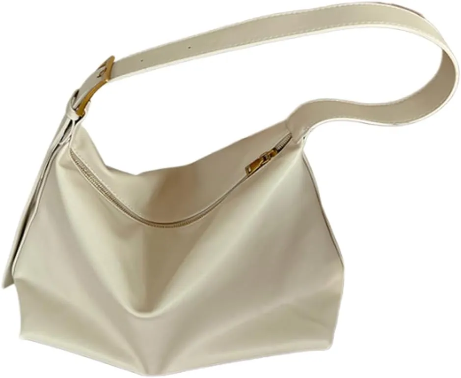 Fashionable Everyday Shoulder Bag PU Leather Solid Color Large Capacity Crossbody Handbag with Spacious Compartments