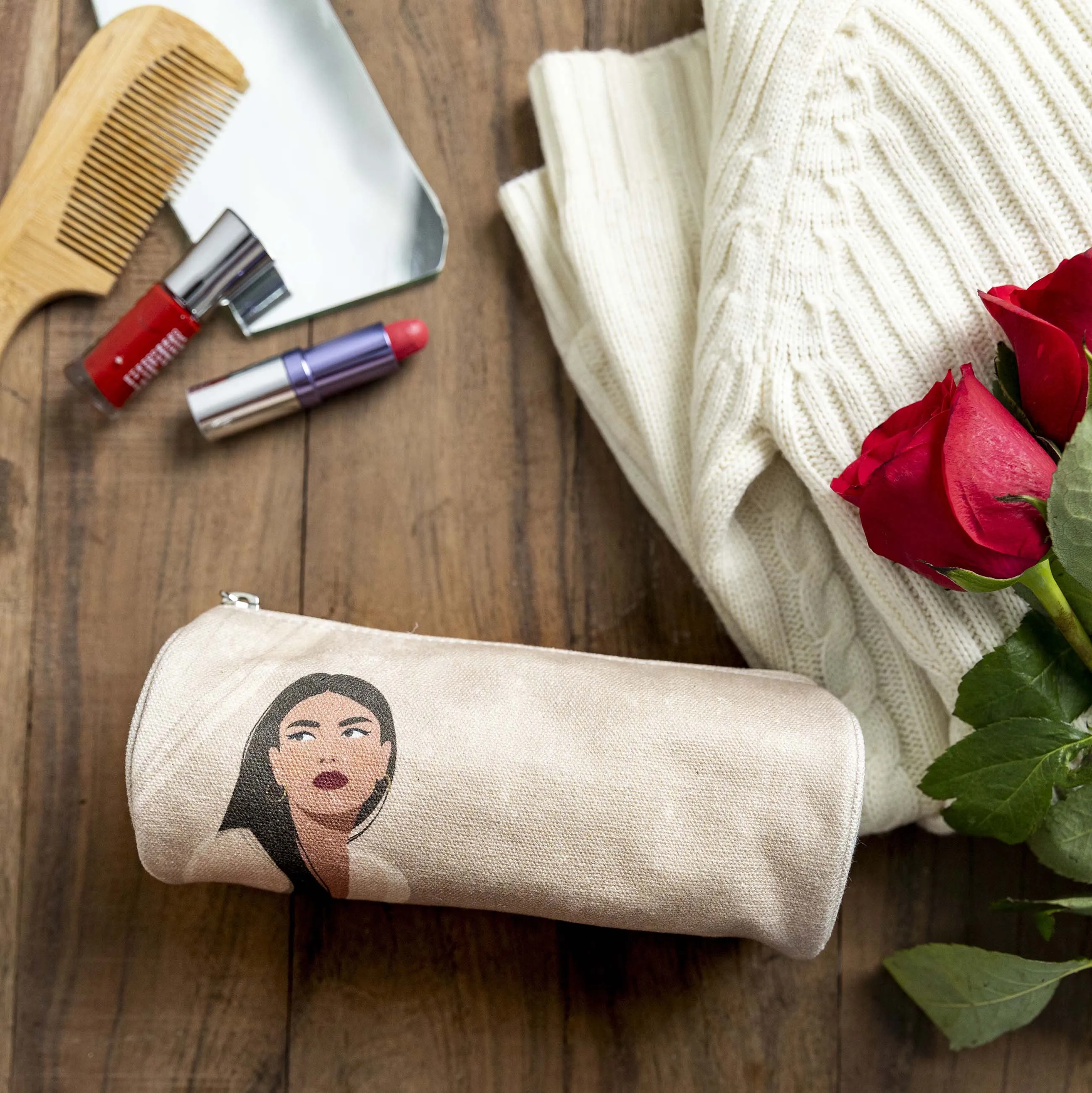 Fashionista-Canvas Pencil Case