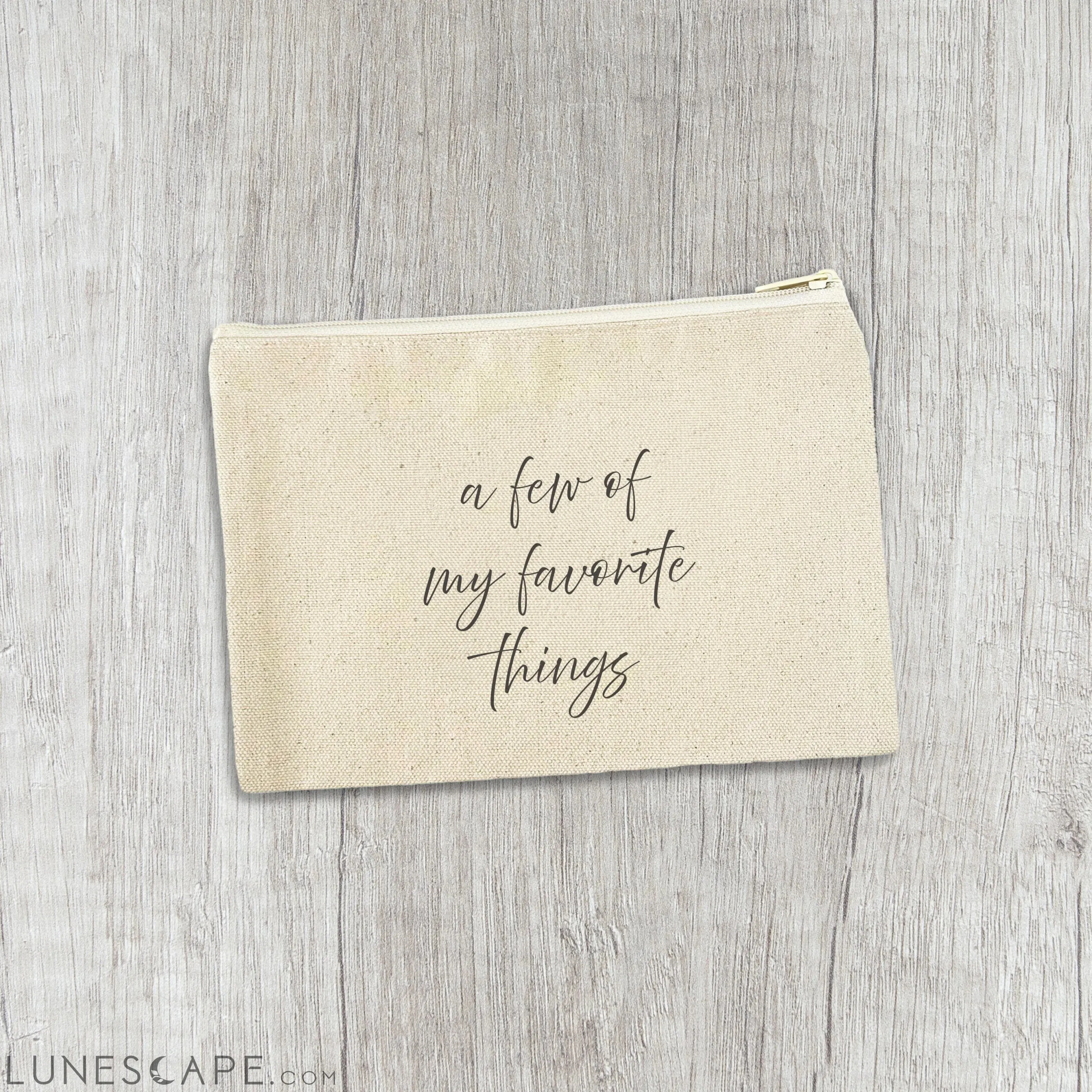 Favorite Things - Canvas Zipper Pouch