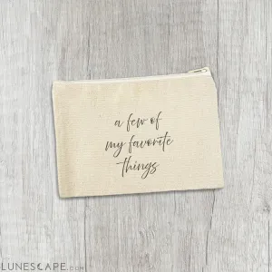 Favorite Things - Canvas Zipper Pouch