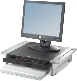 Fellowes 8031101 Monitor Riser,Adjustable,19-7/8-Inch x14-1/16-Inch x4-Inch -6-1/2-Inch,BK/SR