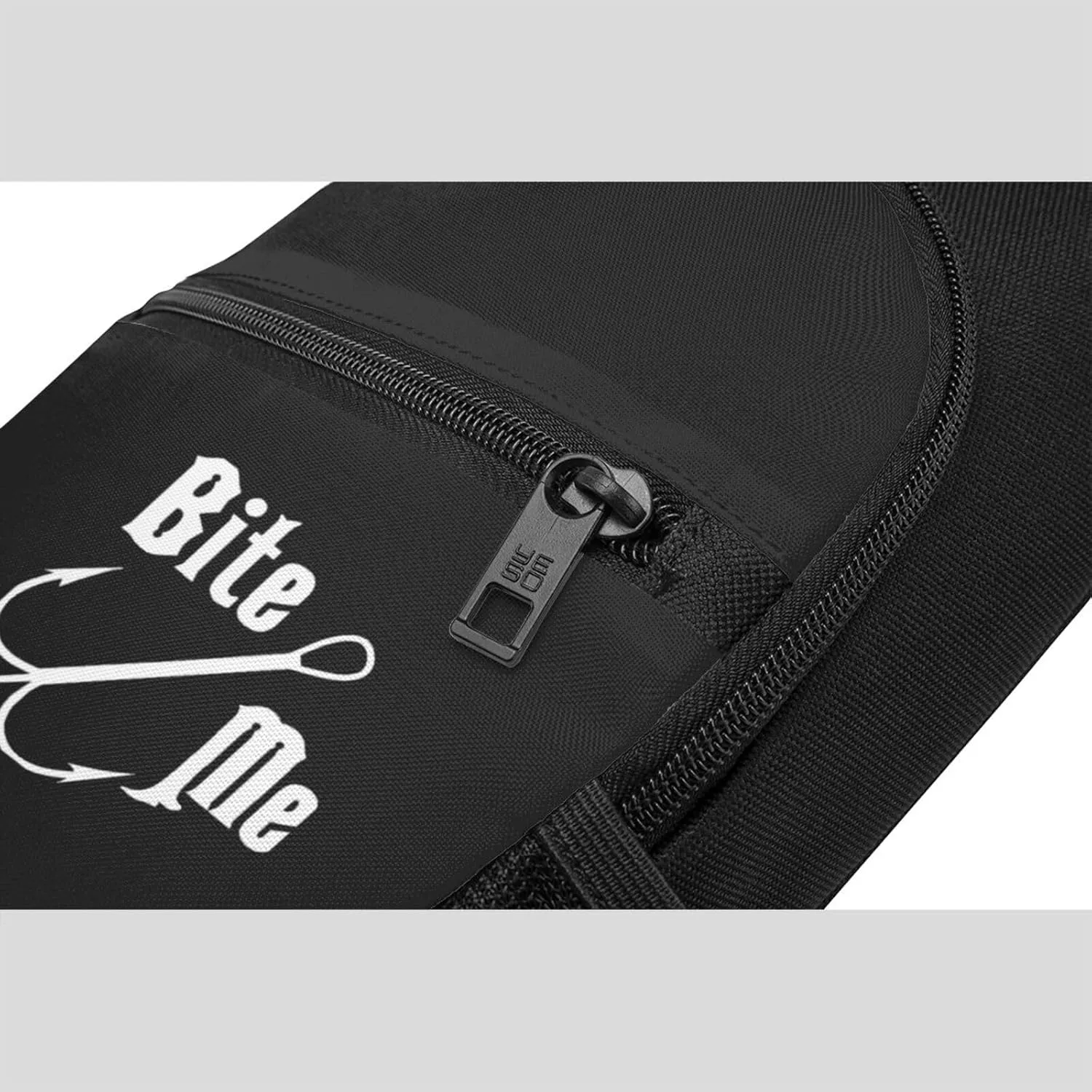 Fisherman'S Fish Hook Bite Me Unisex Chest Bag Lightweight Crossbody Shoulder Bag Travel Pocket Black