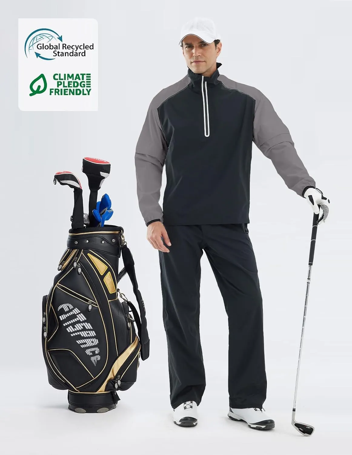 fit space Waterproof Golf Rain Jacket for Men 20K Performance Lightweight Rain Jackets for All Sports