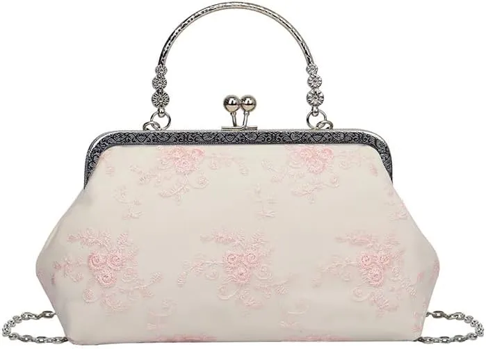 Flower Embroidery Cheongsam Crossbody Bag Chinese Style Lace Hanfu Ancient Design