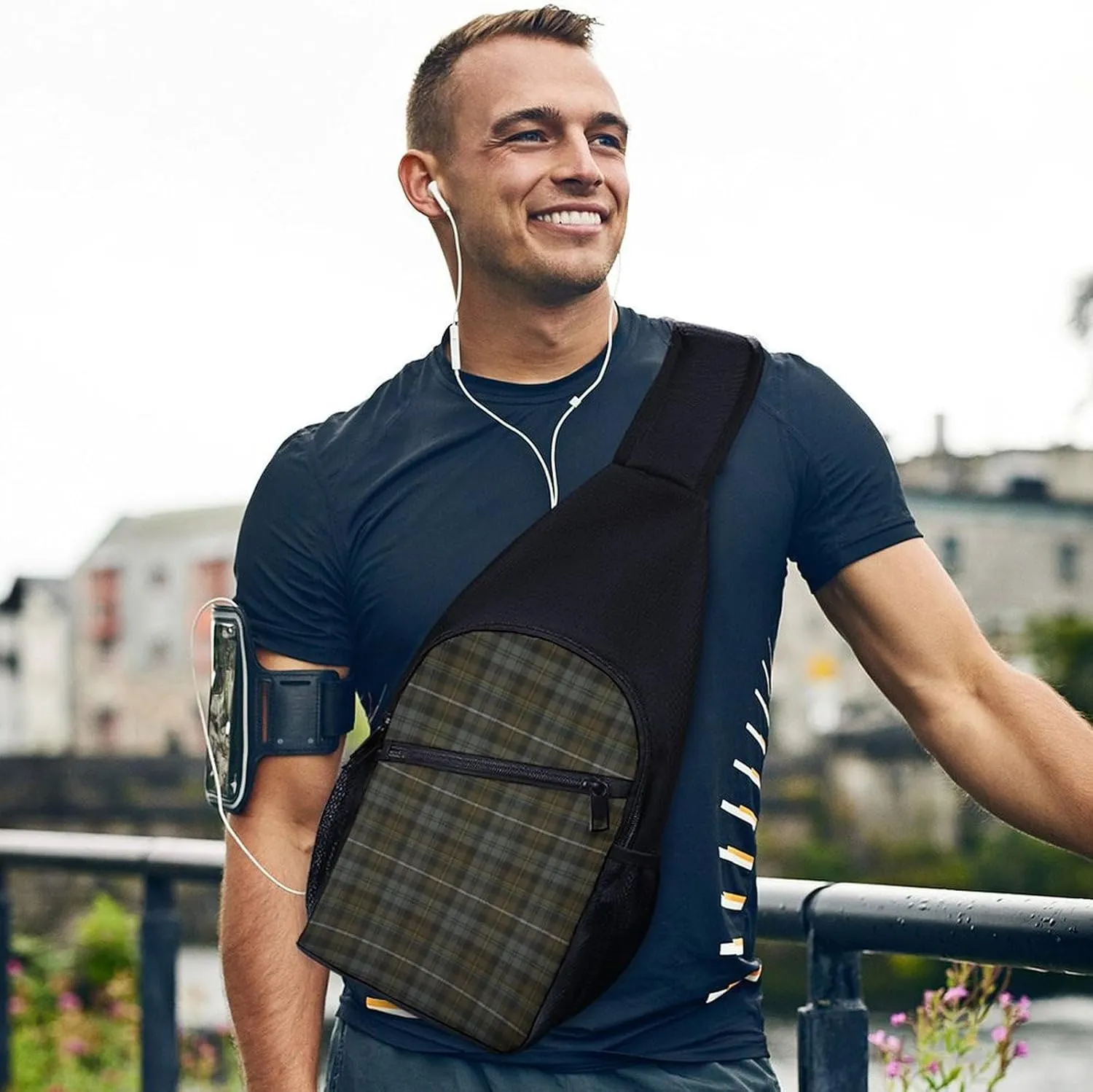 Flower Of Life Sacred Geometry Portable Chest Bag, Large Capacity Single Shoulder Chest Bag