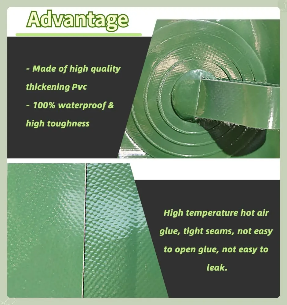 Foldable Portable Water Tank - Large Capacity PVC Water Storage Bladder for Emergency and Outdoor Use(3x2x1m/6000L/1585gallon)