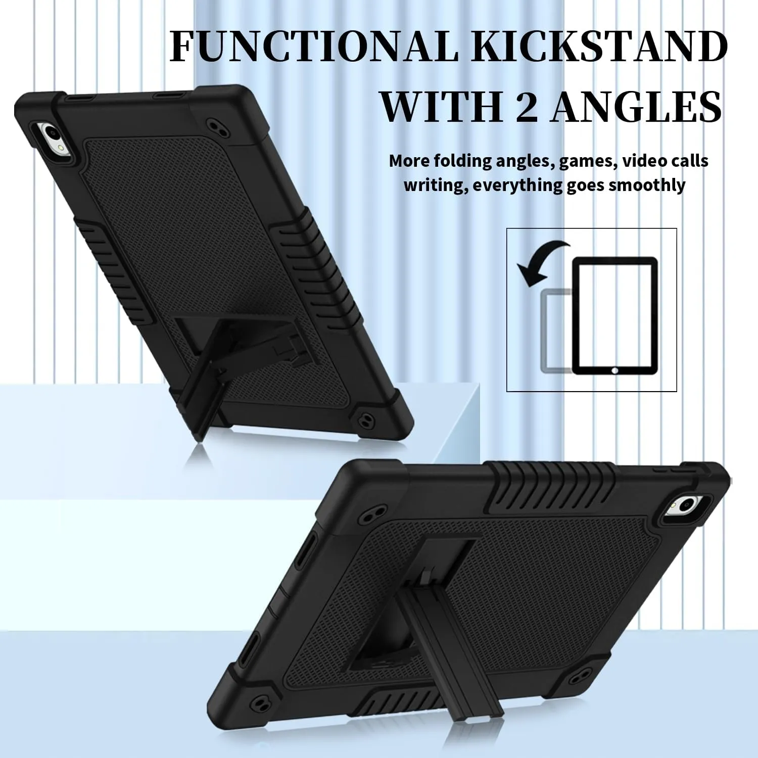 for Onn 12.1 inch Tablet Pro 100146663 Case/for Onn 12.1" Tablet Pro 2024 Kids Friendly Case with Shoulder Strap Stand for New Walmart Onn 12.1 inch Tablet Pro 2024 Model Case (Black)