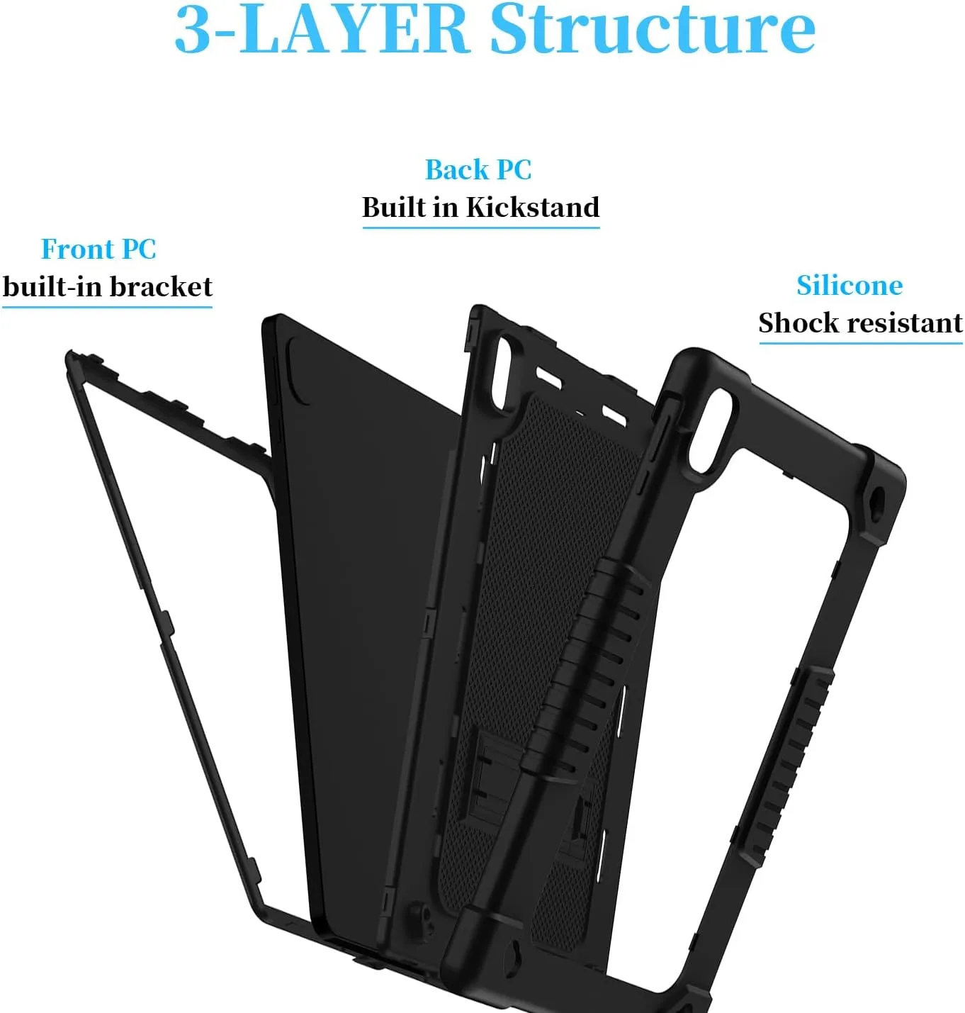 for Onn 12.1 inch Tablet Pro 100146663 Case/for Onn 12.1" Tablet Pro 2024 Kids Friendly Case with Shoulder Strap Stand for New Walmart Onn 12.1 inch Tablet Pro 2024 Model Case (Black)