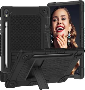 for Samsung Galaxy Tab S9 11 Inch 2023 Tablet Case,Kids Friendly Shoulder Strap Hybrid Shockproof with Pen Holder Protective Case for Samsung Galaxy Tab S9/Galaxy Tab S9 FE (Black/Black)