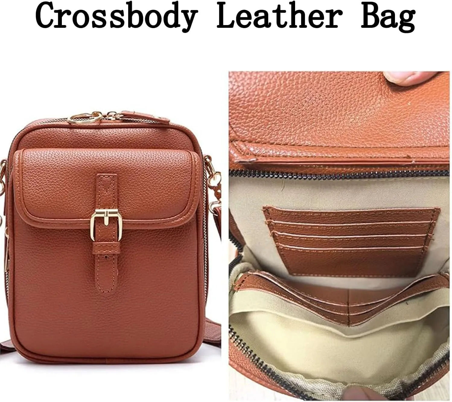 Forcipower 07 Crossbody Bag, Forcipower 07 Purse, Vintage Leather Anti Theft Shoulder Bag with 10 Card Slots