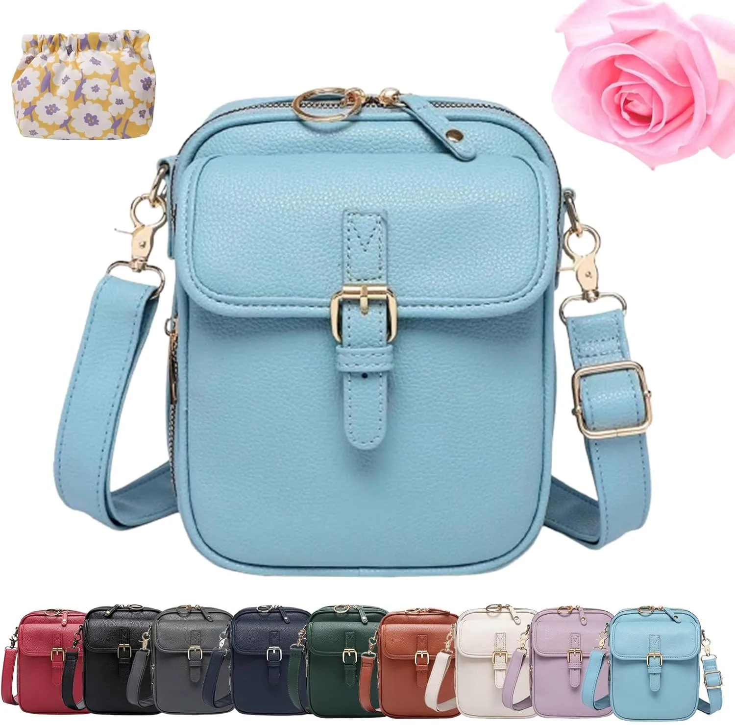 Forcipower 07 Crossbody Bag, Forcipower 07 Purse, Vintage Leather Anti Theft Shoulder Bag with 10 Card Slots