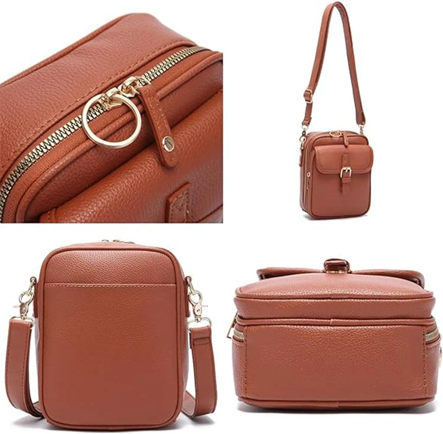 Forcipower 07 Crossbody Bag, Forcipower 07 Purse, Vintage Leather Anti Theft Shoulder Bag with 10 Card Slots