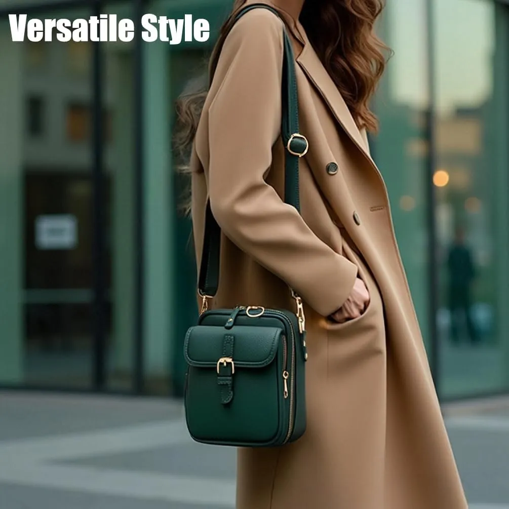 Forcipower Crossbody Bag, Collaboraten1 Crossbody Bag, Vintage Large Capacity Messenger with Anti-Theft Zipper