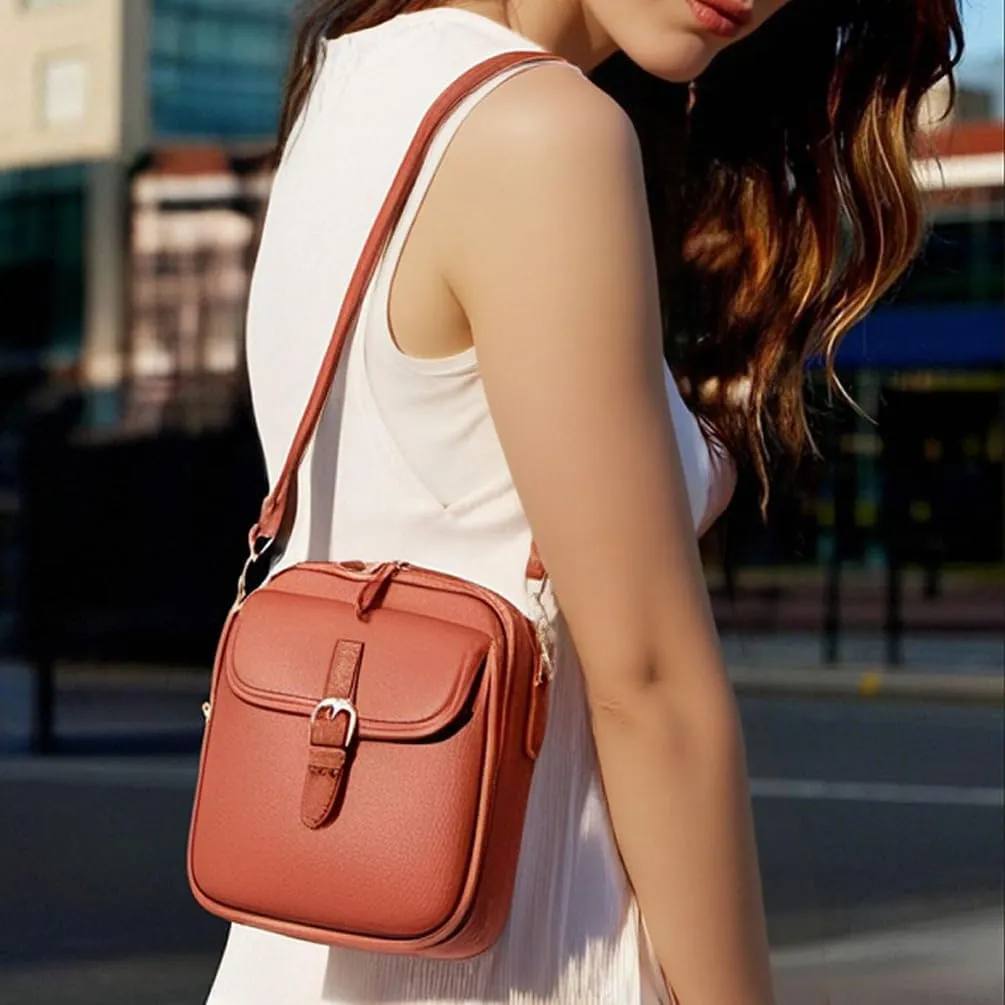 Forcipower Crossbody Bag, Collaboraten1 Crossbody Bag, Vintage Large Capacity Messenger with Anti-Theft Zipper