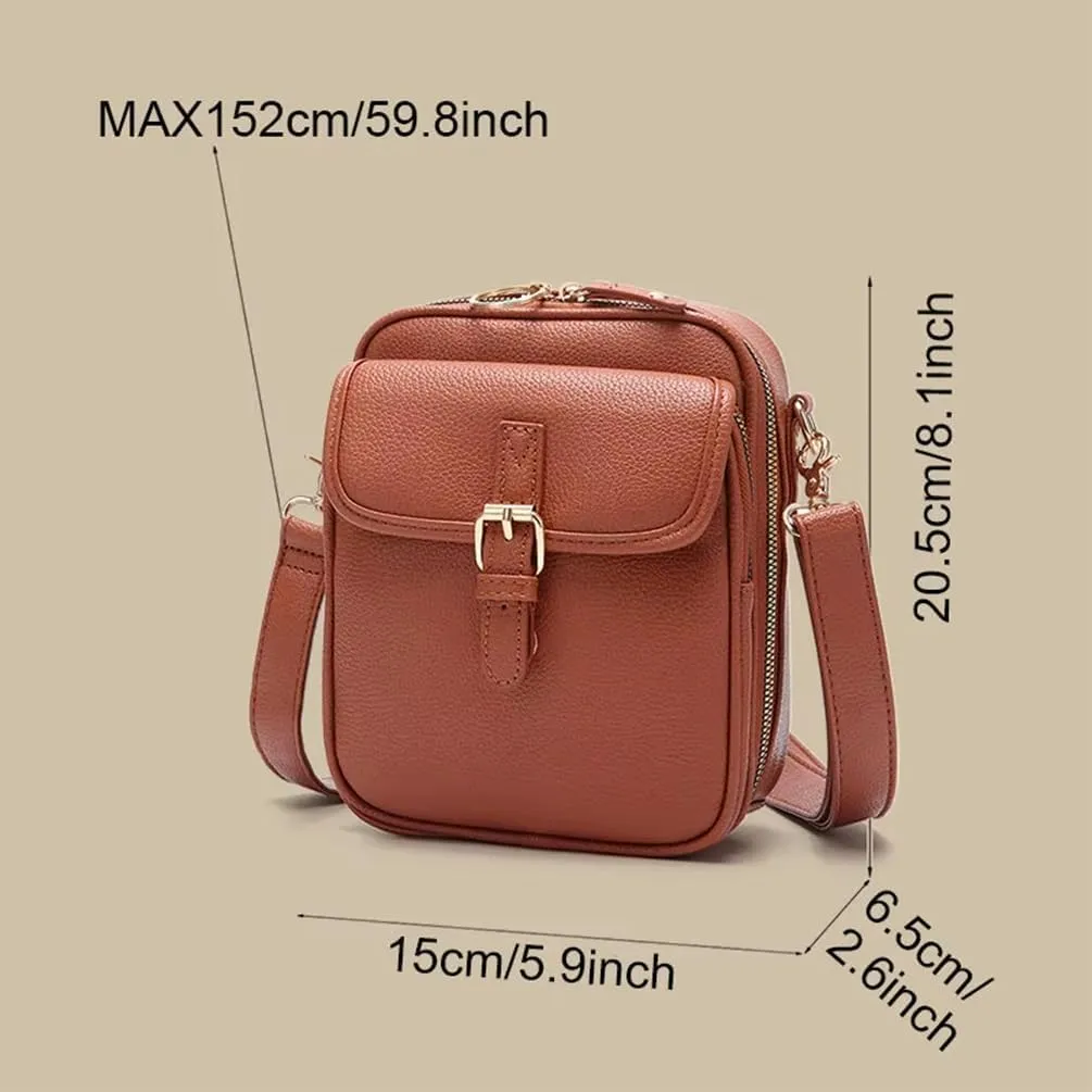 Forcipower Crossbody Bag, Collaboraten1 Crossbody Bag, Vintage Large Capacity Messenger with Anti-Theft Zipper