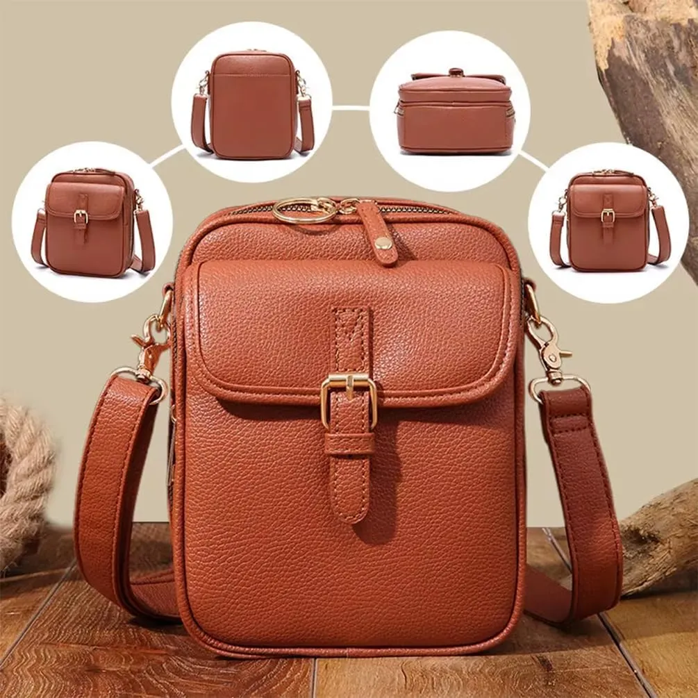 Forcipower Crossbody Bag, Collaboraten1 Crossbody Bag, Vintage Large Capacity Messenger with Anti-Theft Zipper