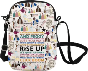 FOTAP Musical Quotes Crossbody Bag Musical Fan Shoulder Bag Theater And Drama Merch