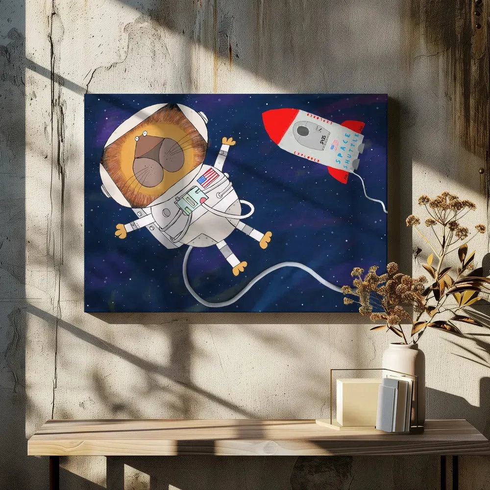 Funny Lion Astronaut