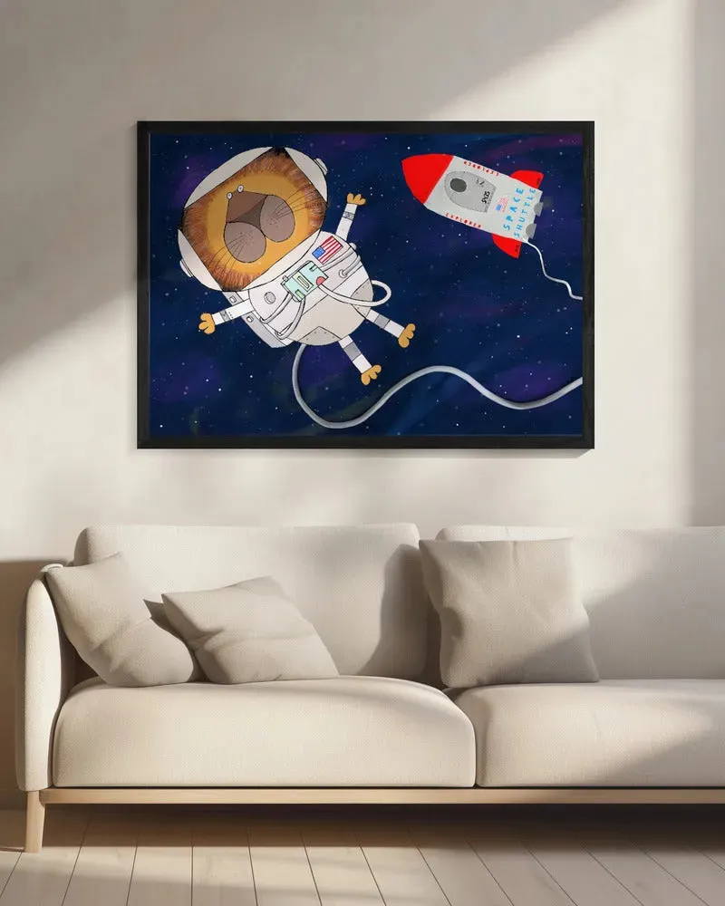 Funny Lion Astronaut