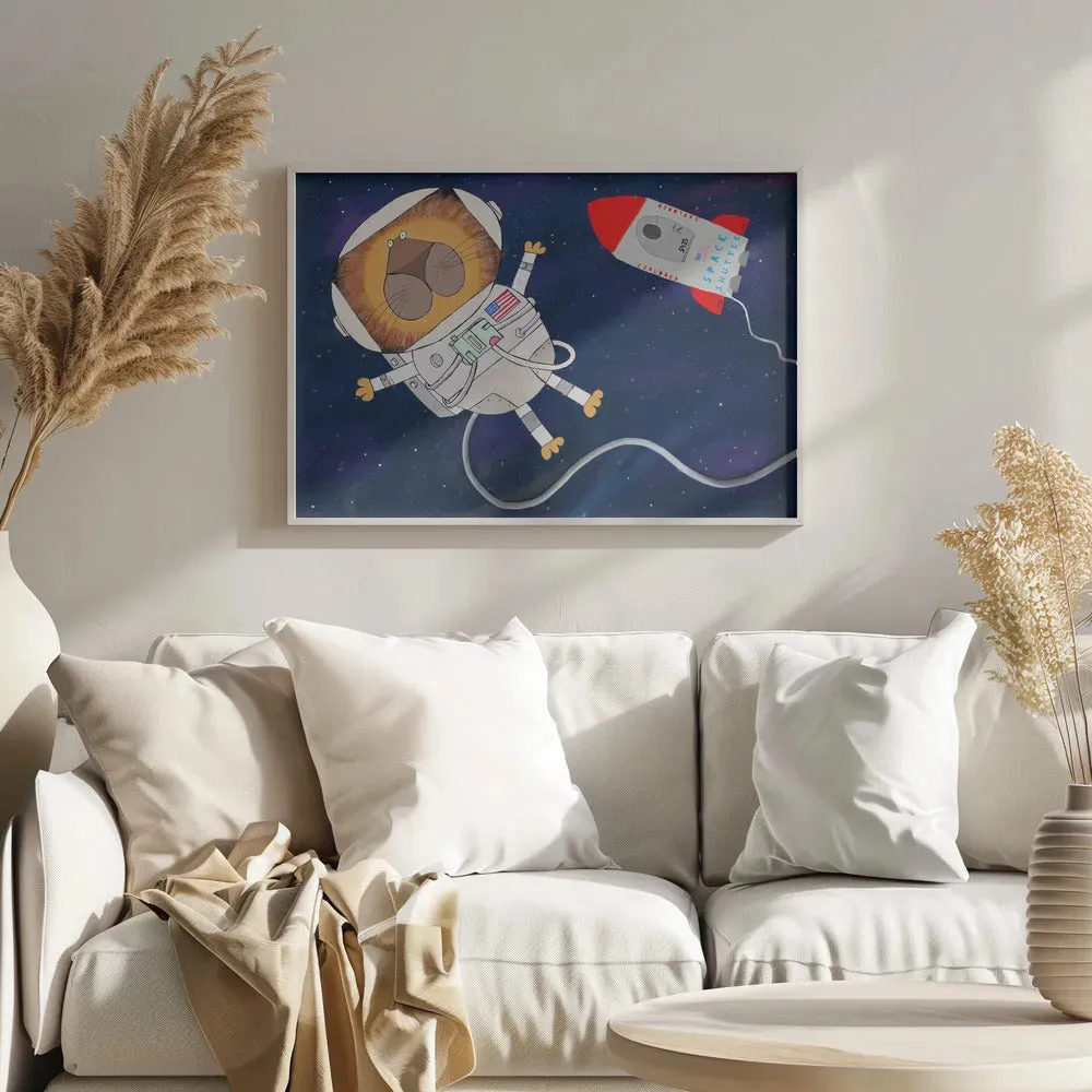 Funny Lion Astronaut