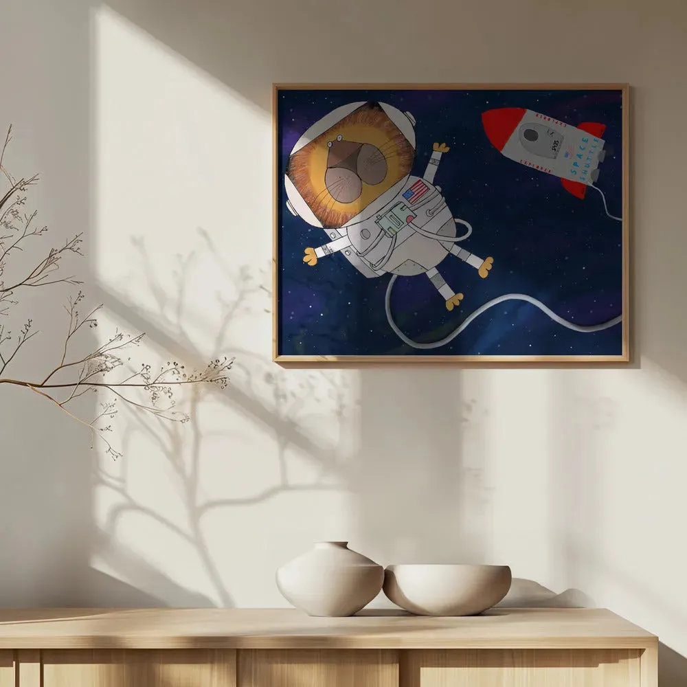 Funny Lion Astronaut