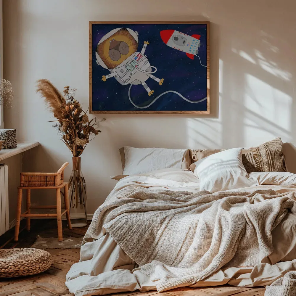 Funny Lion Astronaut