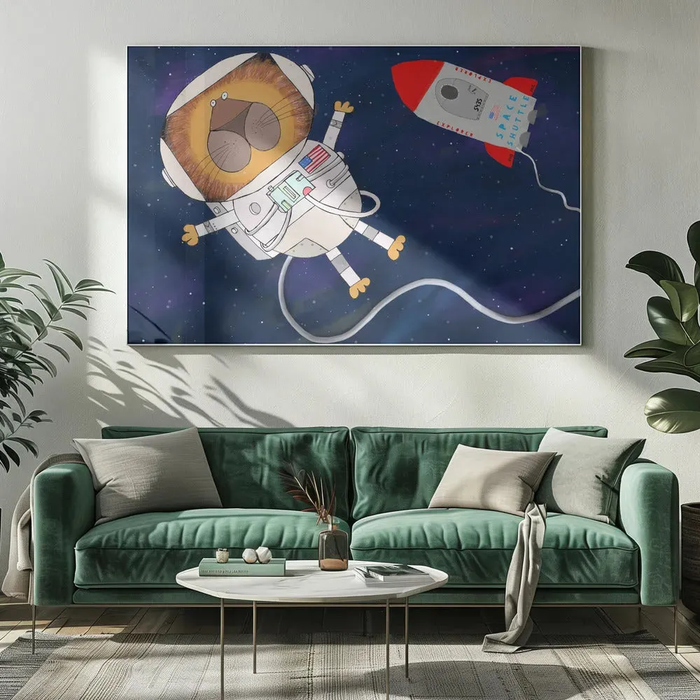 Funny Lion Astronaut