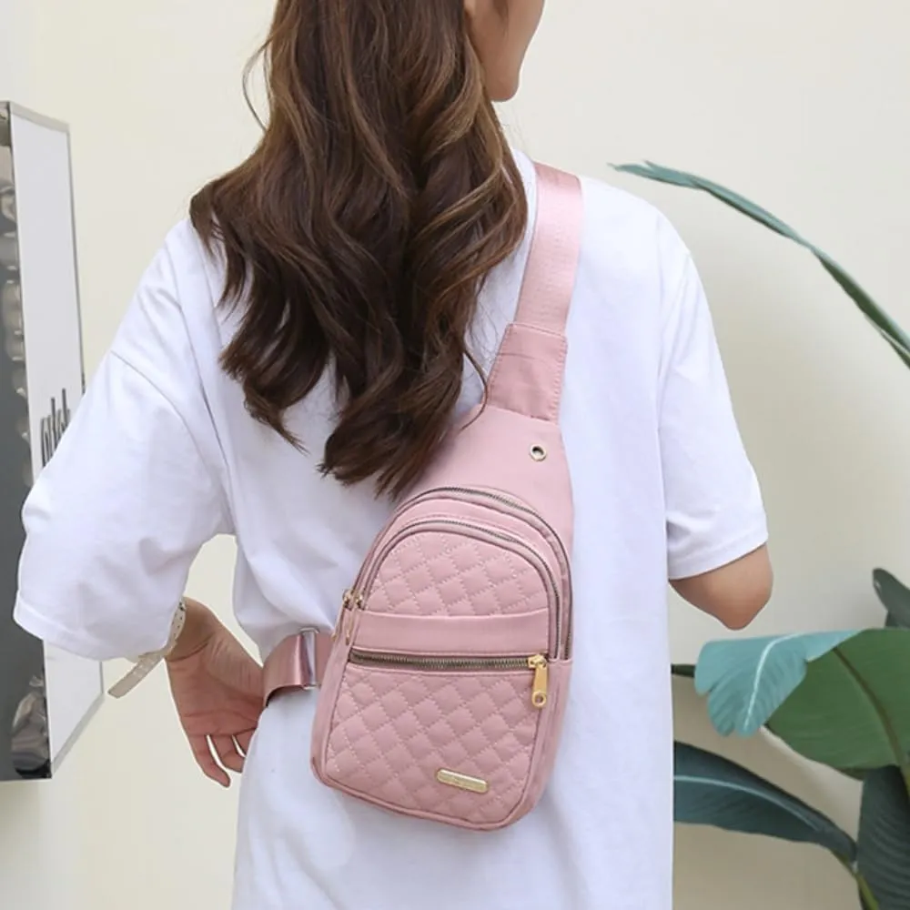 FUNSEED Sling Bag for Women, Large Capacity Waterproof Oxford Cloth Shoulder Crossbody Bag with Headphone Hole