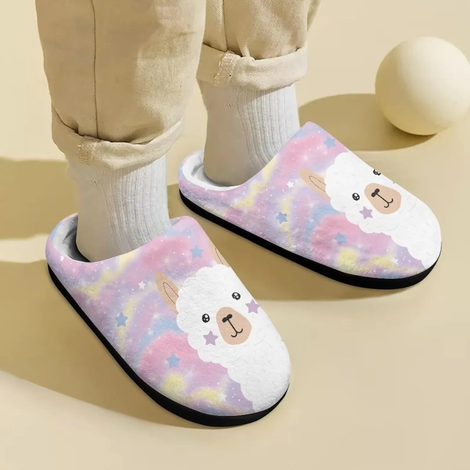Fuzzy Slippers for Little Kids Boys Girls Cozy Warm Winter House Slippers Comfy with Non-Slip Sole SizeUS 9-15