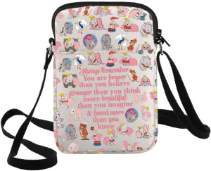 G2TUP Dumbo Elephant Crossbody Bag Flying Elephant Gift You Are Braver Than You Know Dumbo Shoulder Bag Dumbo Merch