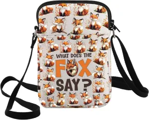 G2TUP Fox Crossbody Bag Animal Lovers Gift What Does The Fox Say Shoulder Bag Foxs Animal Merch