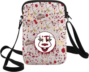 G2TUP Horror Clown Adjustable Strap Bag Horror Movie Fans Gift Horrible Face Theme Crossbody Bag Clown Merchandise