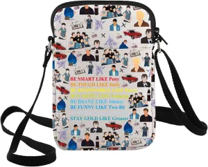 G2TUP Outside Inspired Crossbody Bag Johnny & Dallas & Pony Fans Gift 80s Movie Stay Gold Shoulder Bag Outside Merch