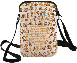 G2TUP Squirrel Chip Dale Crossbody Bag Chip Dale Fans Gift You Are Braver Than You Know Squirrel Shoulder Bag Squirrel Merch
