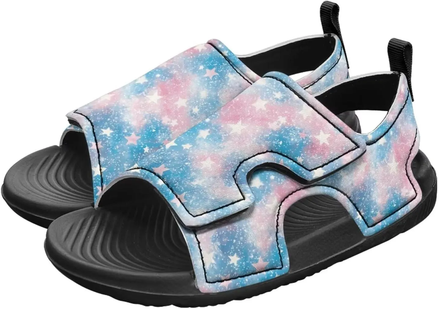 Galaxy Printed Girl' Sandals Astronaut Print Toddler/Little Kid/Big Kid Slippers Colorful Open Toe Walking Shoes