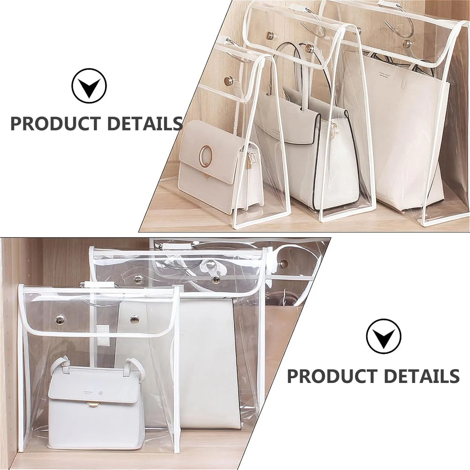 GALPADA Dust Bag for Handbags Purse Showing Bags Universal Purse Organizer Protective Purse Dust Bag Corner Hanging Storage