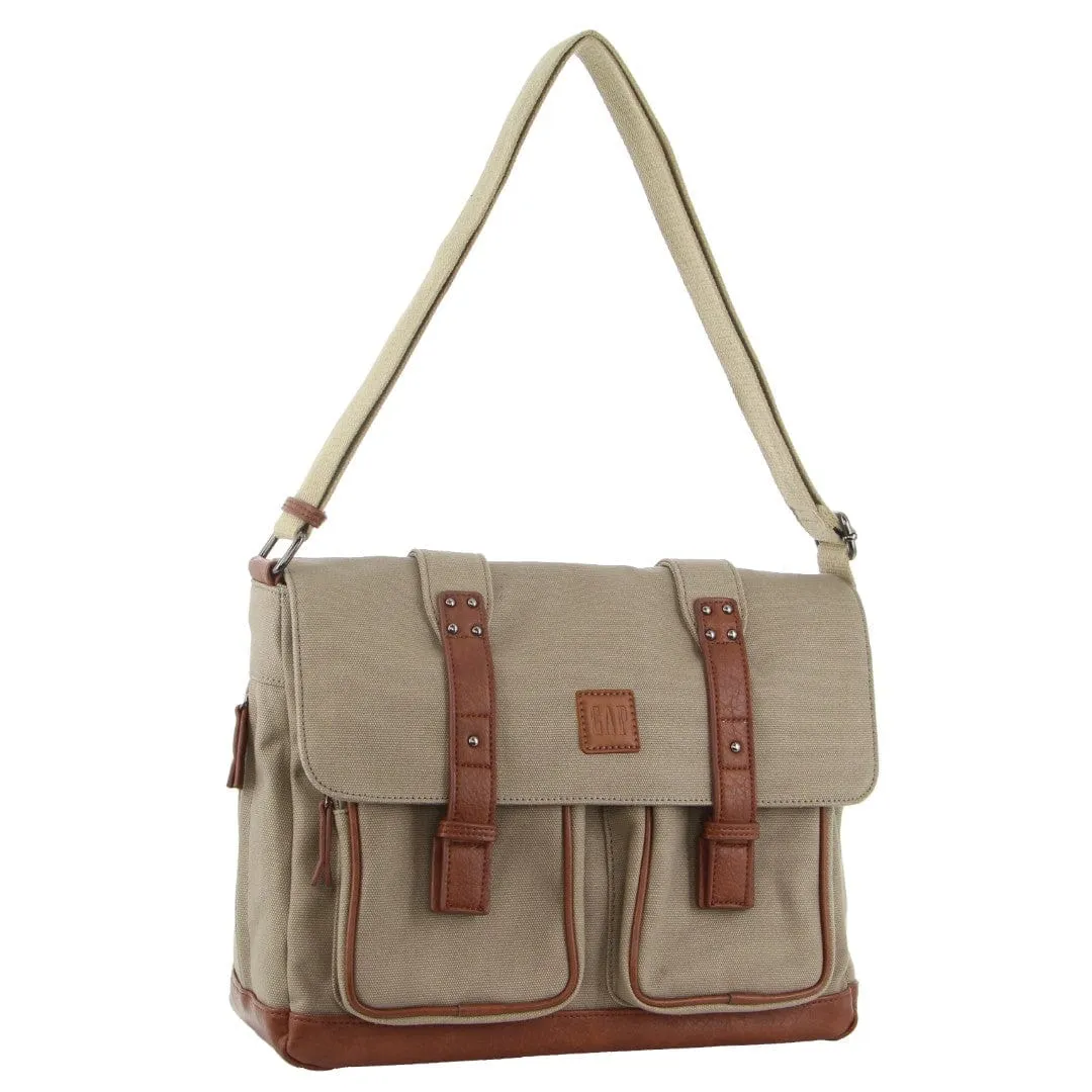 GAP Unisex Canvas Satchel in Khaki