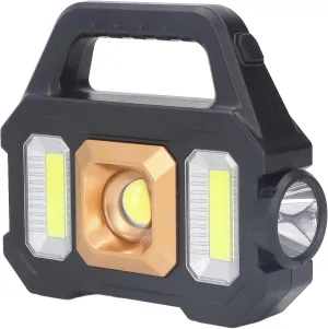 Garosa Super Bright LED Searchlight, Handheld Solar Searchlight 2400LM LED Front Light COB Side Light USB Charging for Outdoor, Handheld Flashlights