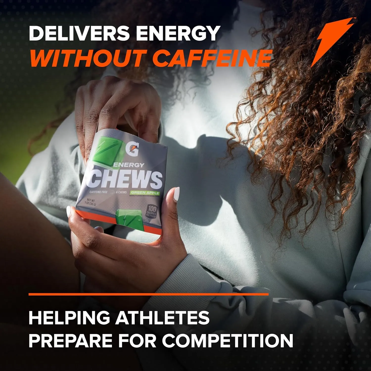 Gatorade Energy Chews, Cool Blue, Caffeine Free, B12, 1.06 oz - 100 Calorie Pouches, (16 Pack)