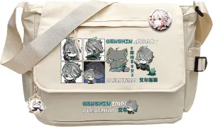 Genshin Impact Handbag Kamisato Ayaka Crossbody Bag Cute Single Shoulder Bag Adult 3D Print Anime Backpack Bag