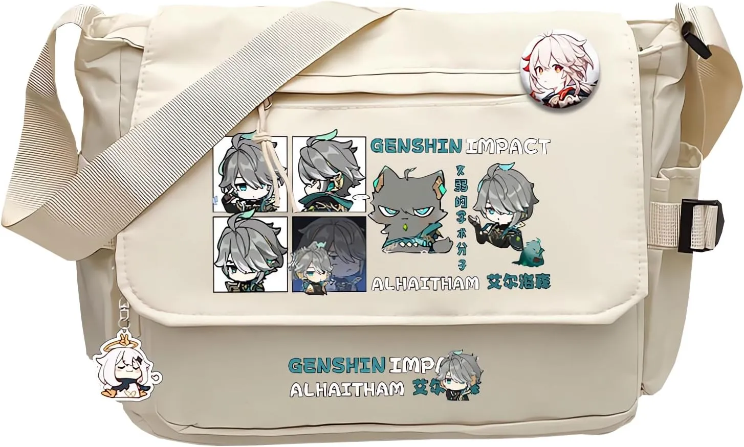 Genshin Impact Handbag Kamisato Ayaka Crossbody Bag Cute Single Shoulder Bag Adult 3D Print Anime Backpack Bag