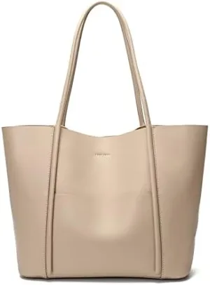 【Genuine Cowhide Leather】Tote Bag Gifts For Women Large Capacity Crossbody Zipper Work Commuter Shoulder Vintage Handbag