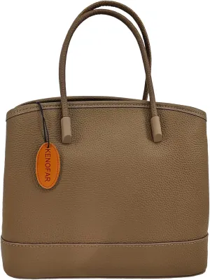 Genuine Leather Medium Tote Bag for Women, Casual Satchel, and Spacious Straps Shoulder Bag