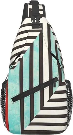 Geometric art transformation illustration Cross Chest Bag Diagonally Men Women Crossbody Shoulder Bag Casual Fashion Travel Bag Sling Backpack