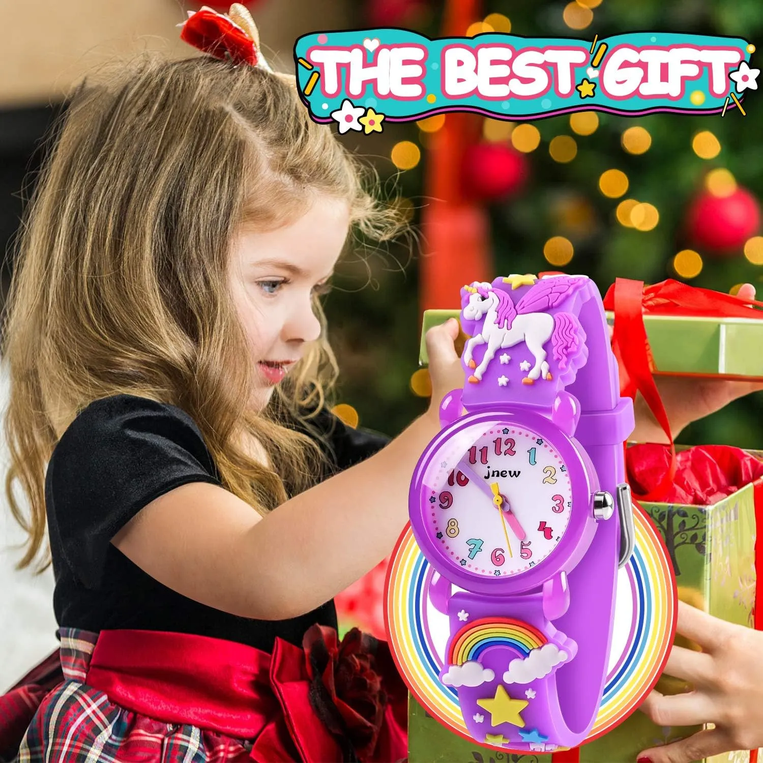 Girls Watch - 3D Cartoon Waterproof Toddler Watch, Gifts for Girls Age 2-8 Toys for 3 4 5 6 7 Year Old Girls - Kids Gifts