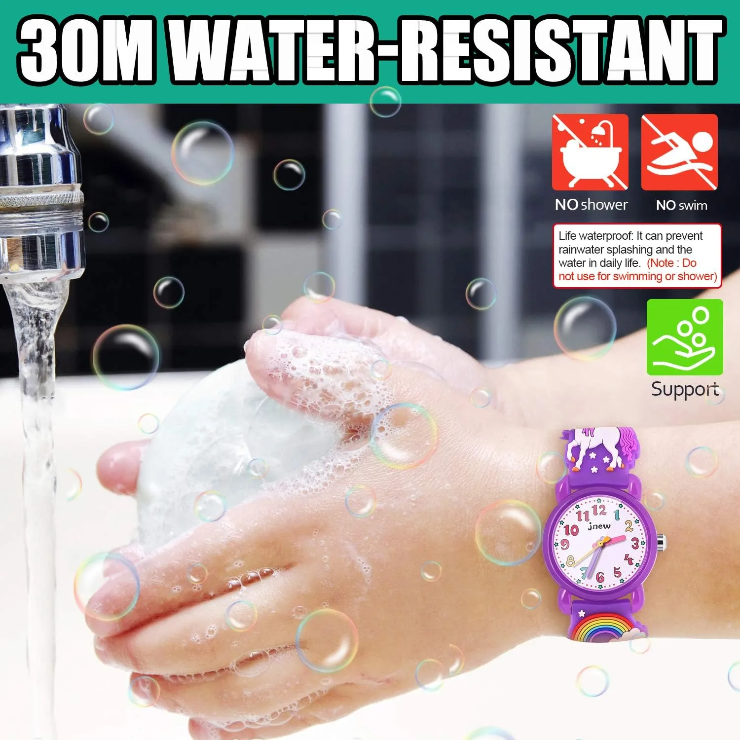 Girls Watch - 3D Cartoon Waterproof Toddler Watch, Gifts for Girls Age 2-8 Toys for 3 4 5 6 7 Year Old Girls - Kids Gifts